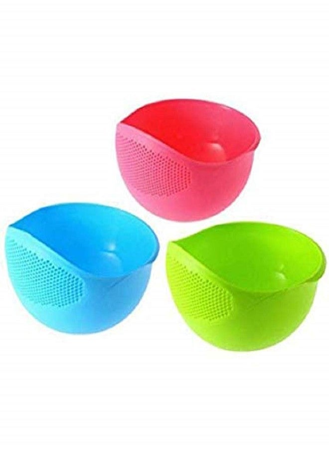 Naivete Rice Pulses Fruits Vegetable Noodles Pasta Washing Bowl (Multi Colour) - Image 1